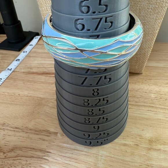 Tommy Bahama Womens Hinged Bangle Bracelet Green & Blue Enamel Silver-Tone 7.75" - Picture 12 of 14